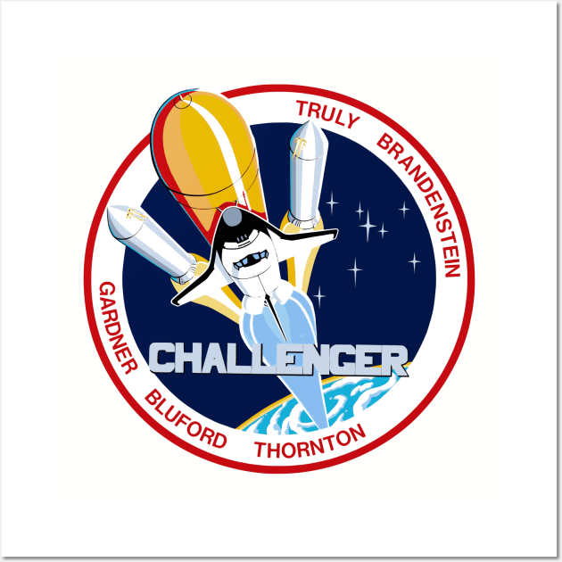 Vintage NASA Challenger Logo Wall Art by supertwistedgaming